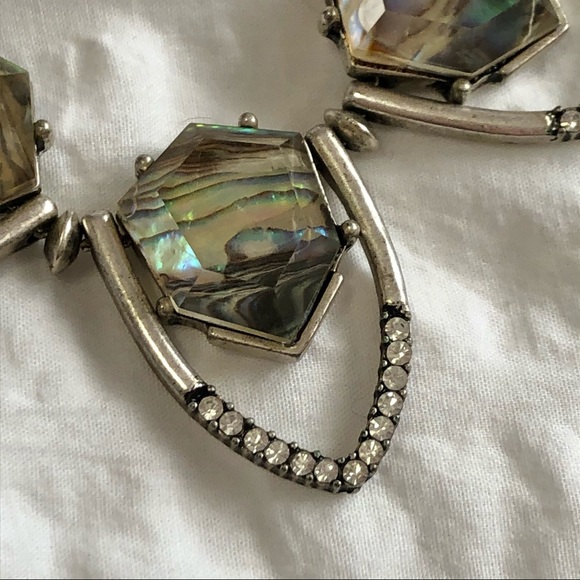 Silver Tone Abalone Necklace - Picture 3 of 4
